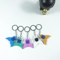 Diver Gift Mini KeyChain with Scuba Fin Flipper Diving Tank Style Keyring Key Chain For Dive
