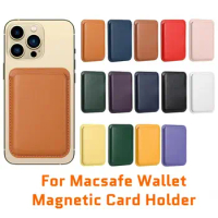 For Magsafe Leather Wallet Case Luxury Magnetic Card Holder Case Phone Card Bag for Apple iPhone 15 14 13 12 11 Pro Max Plus