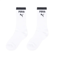【PUMA】長襪 Fashion Crew 白 黑 中筒襪 休閒襪 襪子(BB1445-10)