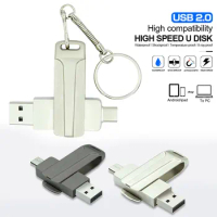 Rotation Type C USB flash drive OTG 8GB 64GB 32GB 16GB 128GB pendrive external storage 2 in 1 Micro memory Stick type-C