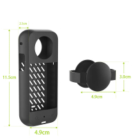 Vỏ silicon, thích hợp cho Insta360 X3, Khung chống sốc, Vỏ mềm, Phụ kiện máy ảnh hành động, Vỏ bảo v