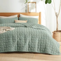 Bedspread Coverlet - Lightweight Soft Quilt Bedding Set for All Seasons, Quilt Set, 3 Pieces, 1 Quilt &amp;2 Pillow Shams