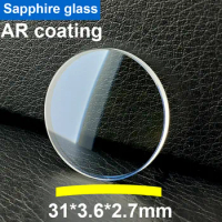 31*3.6*2.7mm Double Dome Sapphire Crystal Glass AR Coating For SBDC001/7 Orient Mako Ray 2 FAA02001/4B9/5D Atlas Land Shark