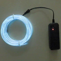 El wire kit ( 3Meter 2.3mm Blue EL wire+3V 2AA battery case inverter ) el neon light