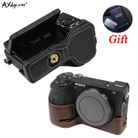 Genuine Leather A6600 Camera Case Protective Half Body Cover Base For Sony A6600 Alpha 6600 ILCE-6600