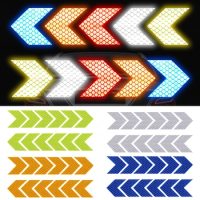 12Pcs Bike Frame Sticker Arrow Reflective Sticker Car Motorcycle Bicycle Decal Safety Cycling Reflective Tape Bike Accessories