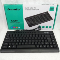 Banda BW-08 USB Keyboard K-1000 BANDA K1000 Keyboard USB Minimalis Mini Laptop HP Komputer External