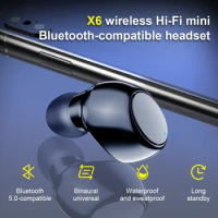 X6 Single Sided Earphone Mini Bluetooth Sports Invisible Headphone Car Single Ear In Ear 5.0 Headset Earbuds With Microphone New
