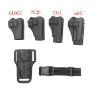 Tactical Height Adjustable Gun Holster Rotatable Quick Pull Holster Pistol Bag Hunting Accessories for Glock 1911 M92 P226