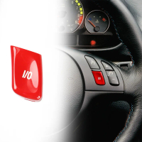 ฝาครอบปุ่ม VO พวงมาลัย, สำหรับ BMW 3 Series E46 และ M3 98-04, วัสดุ ABS, สีแดง, เปลี่ยน