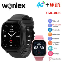 Wonlex Smart Watch Kids 4G SOS WIFI GPS Location Whatsapp KT19Pro Children's Smartwatch with Video Call Camera Phone Watch