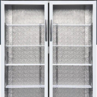 1350L commercial glass freezer cold storage 6 doors Upright Refrigerator kitchen freezer