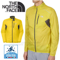 【The North Face】男 輕量透氣防潑風衣外套.機能性跑步外套.運動外套/DWR防潑水/CKP8 酸性黃/瀝灰