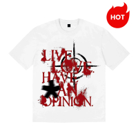 Tec-Baju Wanita COD Komunal-Terlaris Crop Oversize Tshirt Putih Live Love Produksi Indonesia Keadhcc