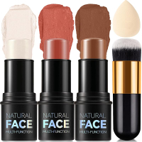 6 Colors Cream Contour Stick Makeup KitShades with Highlighter and Blush Bronzer Contour Stick for S