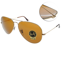 RayBan雷朋 太陽眼鏡 經典飛官款/金-棕色#RB3025 00133-62mm