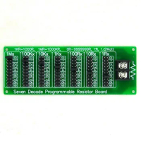 1R - 9999999R Seven Decade Programmable Resistor Board, Step 1R, 1%, 1/2 Watt.