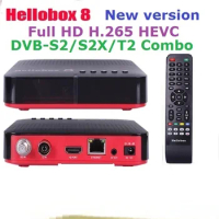 Hellobox 8 new version DVB-S2/S2X/T2/Cable Combo Full HD H.265 HEVC 10 bit satellite set top tv box