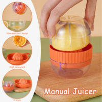 Manual Portable Citrus Juicer Kitchen Tools Plastic Orange Lemon Squeezer Fruit Juicer Extractor Machine Cup Kitchen Accessories