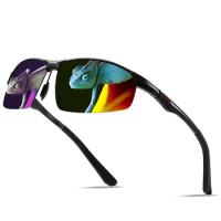 Fashion Sunglasses Men Aluminum Magnesium Square Polarized Sun Glasses Photochromic Chameleon Driver Driving Polaroid Glasses
