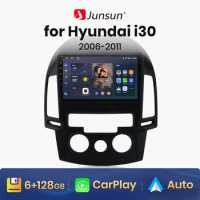 Junsun V1 AI Voice Wireless CarPlay Android Auto Radio for Hyundai I30 2006 2007 2008 2009 2010 2011 4G Car Multimedia GPS 2din