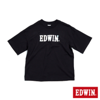 EDWIN EFS 雷射光LOGO短袖T恤-女-黑色