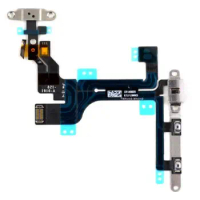for Apple iPhone 5/5S/5C/SE On/Off Power Lock Volume Mute Silent Button Switch Flex Cable With Metal Bracket