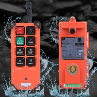 Wireless Industrial Remote Controller Switches Hoist Crane Control Lift Crane 1/2 Transmitter + 1 Receiver F21-E1B 6 Channels