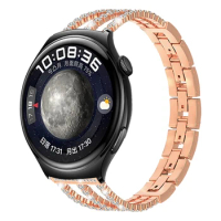 Women Metal Diamonds Bracelet For Huawei Watch 4 Pro Strap Hollow Out Watchband for Huawei Watch 4 Pro Wristband Correa
