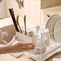 日式廚房收納架 家用碗盤瀝水籃 北歐風廚房置物架 洗碗池碗筷收納濾水籃