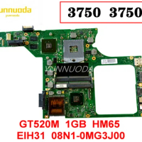 EIH31 For ACER ASPIRE 3750 3750G Laptop motherboard HM65 GT520M 1GB 08N1-0MG3J00 MBRGV0P001 69N0YAM13A Tested Goo