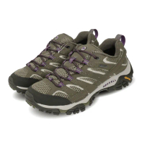 【MERRELL】戶外鞋 Moab 2 GTX 運動 女鞋 登山 越野 耐磨 黃金大底 防潑水 透氣 綠 紫(ML033466)
