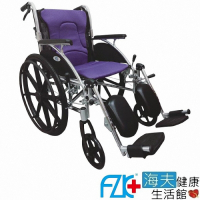 海夫健康生活館 FZK 骨科腳 輪椅 18吋座寬 24吋後輪_K2-1824