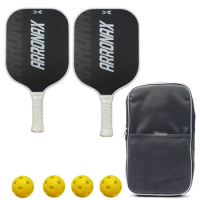 Glass Carbon Fiber Pickleball Paddle Set 13mm Racquet Pickle Ball Racket Professional Lead Tape Cover Outdoor Training Sports