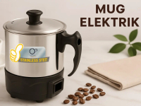 MUG STAINLESS ELEKTRIK / MUG LISTRIK /  PANCI LISTRIK HHL-13