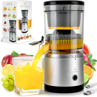 Lemon &amp; Orange Juicer - Electric Citrus Squeezer &amp; Presser - Rechargeable Juicer Machine -Wireless Portable Juicer(Black/Silver)