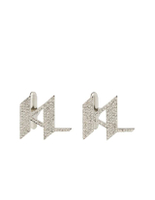 คัฟลิงค์ผู้หญิง รุ่น K/MONOGRAM CHAIN PAVE CUFFLINK สี SILVER