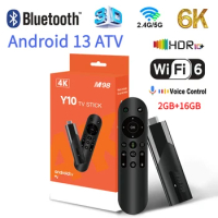 M98-Y10 6K TV Stick Android TV Box 13 Smart TV Allwinner H618 2GB RAM 16GB ROM Dual WiFi 6 BT 5.0 ATV HDR 10 Media Player IPTV