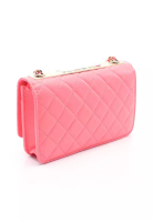 Chanel Pre-Loved Chanel matelasse chain wallet leather pink gold hardware