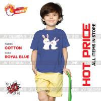 [ KIDS ] LOVELY TWINS RABBIT COOL PRINTING DESIGN KIDS COTTON T-SHIRT (CODE 02)