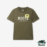 【Roots】Roots 大童- ROOTS GRAFFITI短袖T恤(綠色)
