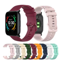 20mm Sport Silicone Watch Strap For Realme Techlife Watch S100 Smartwatch Band Bracelet Wrist band Replacement Watch Accessories