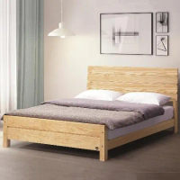 MUNA 家居 威爾5尺松木雙人床(雙人床 床架 床台)