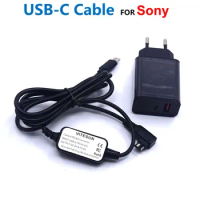 PD Charger AC-PW10AM 8V USB C Power Bank Adapter Cable For Sony Handycam NEX-VG10 VG10 NEX-FS700 Alpha SLT-A58 A99 A57 A77 A10