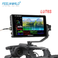 FEELWORLD LUT6S 6 Inch DSLR Camera Field Monitor 3D LUT HDR Touch Screen Waveform 3G SDI 4K 1920x1080 Display Camera Monitor