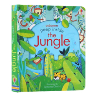 Usborne Peep Inside The Jungle, Children's books aged 3 4 5 6, English picture book, 9781409599159