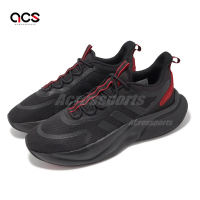 adidas 慢跑鞋 AlphaBounce+ 男鞋 女鞋 黑 紅 回彈 支撐 路跑 訓練 多功能 運動鞋 愛迪達 ID8624