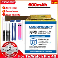 LOSONCOER SP452929SF 600mAh Battery for TicWatch Pro 4G Watch Smartwatch For TicWatch S2,E2 WG12016