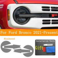 For Ford Bronco 2021-Present Car Headlight Taillight Protective Film Headlamp Vinyl Restoration Transparent Black Sticker