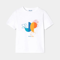 jacadi-台中店-男童抽象公雞圖案 T 恤-4A-104cm